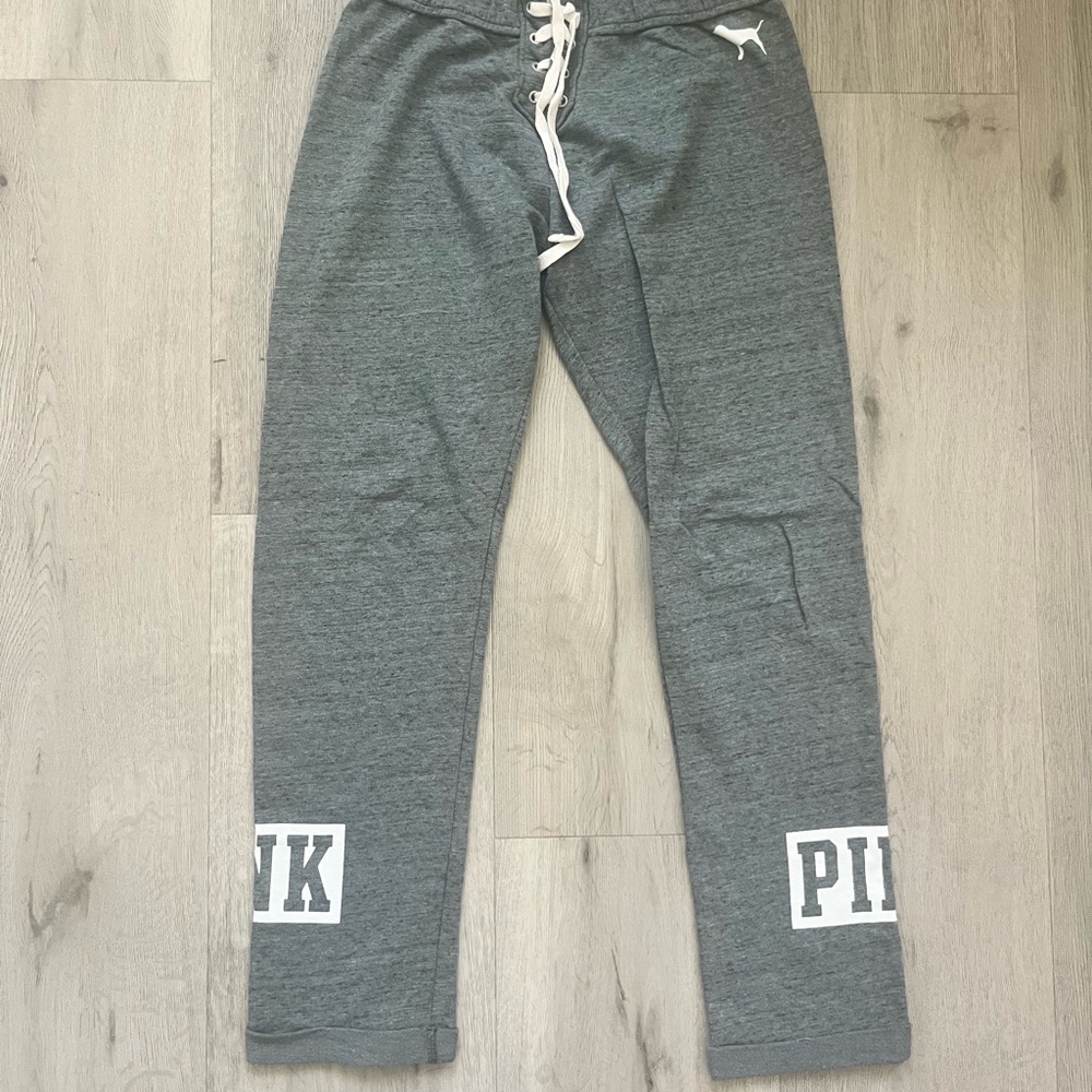 PINK Victoria's Secret Heathered Blue Gray Lounge Pants